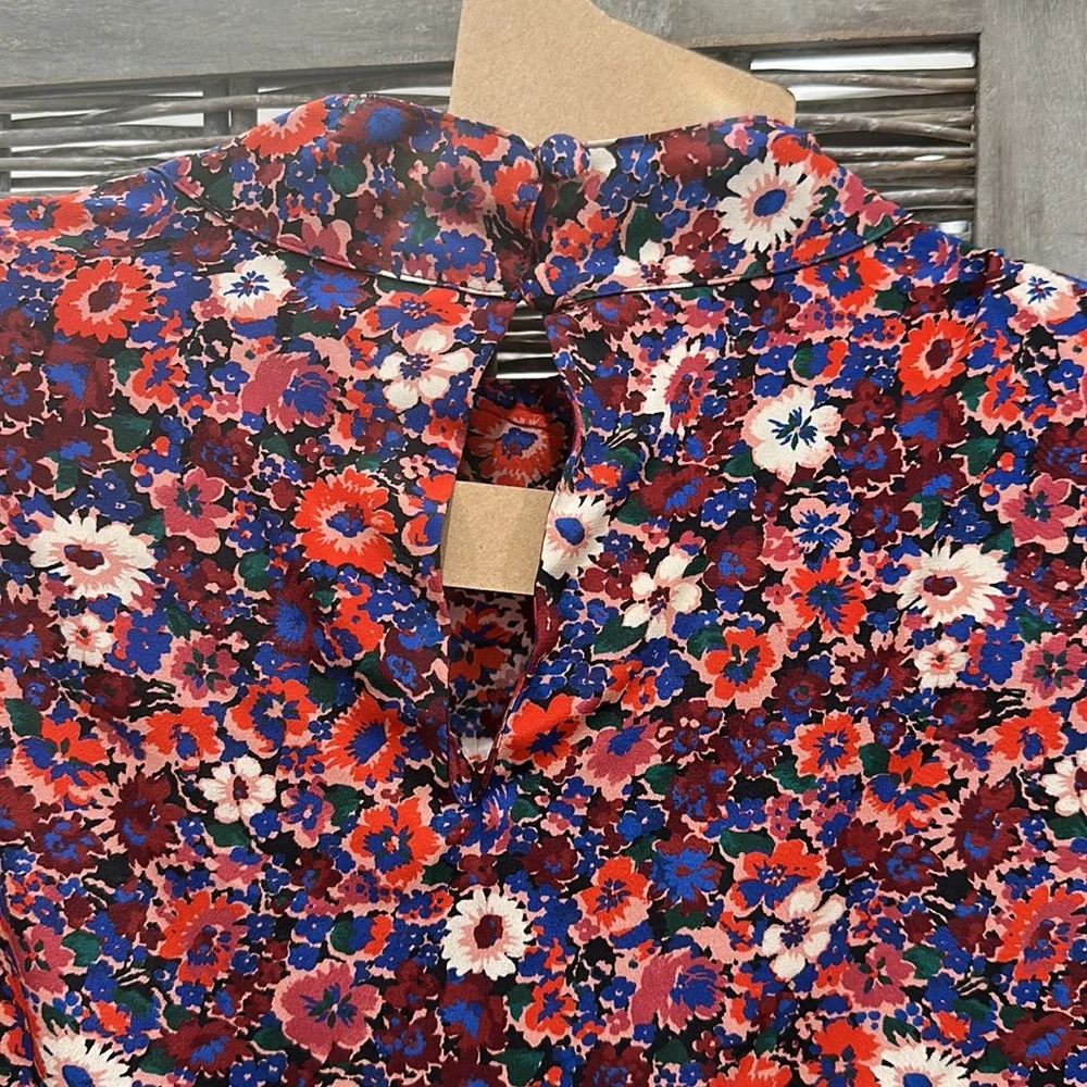 NWT Veronica Beard Louella Dress in Berry Multi Floral Size 8 - Picture 9 of 11